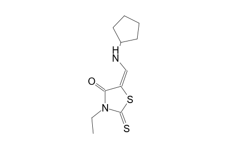 (5E)-5-[(cyclopentylamino)methylene]-3-ethyl-2-thioxo-1,3-thiazolidin-4-one
