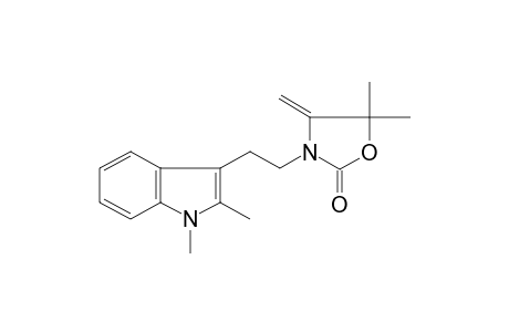 Isoxazolidin-2-one, 5,5-dimethyl-4-methylene-3-[2-(1,2-dimethyl-3-indolyl)ethyl]-