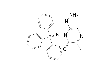 6-Methyl-3-(1-methylhydrazino)-4-[(triphenylphosphoranylidene)amino]-1,2,4-triazin-5(4H)-one