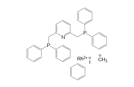 Benzene carbanide[6-(diphenylphosphanylmethyl)-2-pyridyl]methyl-diphenyl-phosphane rhodium(II) iodide