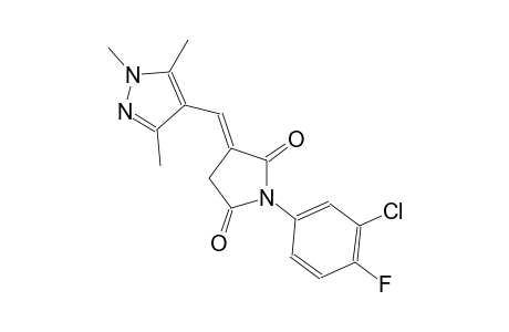 2,5-pyrrolidinedione, 1-(3-chloro-4-fluorophenyl)-3-[(1,3,5-trimethyl-1H-pyrazol-4-yl)methylene]-, (3E)-