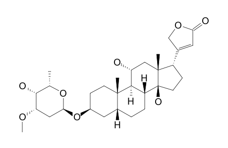 17-BETA-H-DIVOSTROSIDE;17-BETA-H-SARMENTOGENIN-3-BETA-O-ALPHA-L-DIGINOPYRANOSIDE