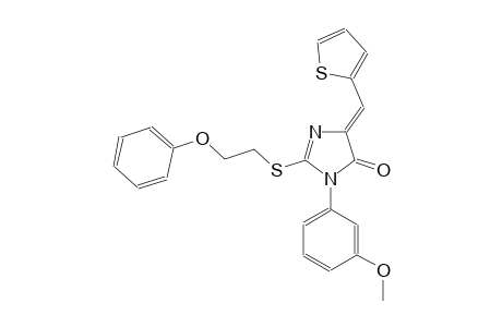4H-imidazol-4-one, 3,5-dihydro-3-(3-methoxyphenyl)-2-[(2-phenoxyethyl)thio]-5-(2-thienylmethylene)-, (5Z)-