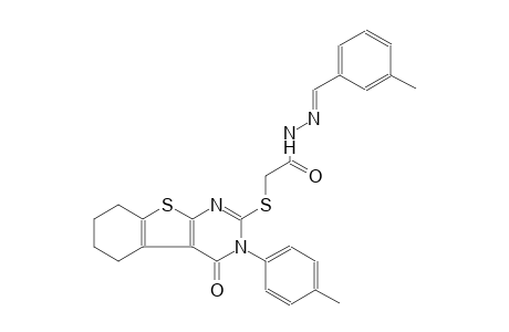 N'-[(E)-(3-methylphenyl)methylidene]-2-{[3-(4-methylphenyl)-4-oxo-3,4,5,6,7,8-hexahydro[1]benzothieno[2,3-d]pyrimidin-2-yl]sulfanyl}acetohydrazide