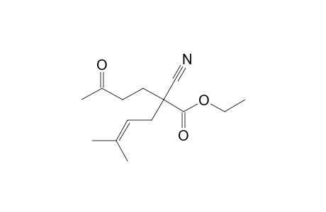 Ethyl 2-Cyano-2-(3-methyl-2-butenyl)-5-oxohexanoate