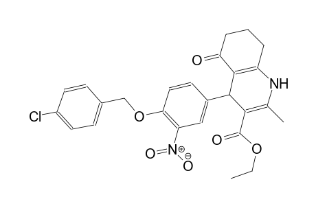 ethyl 4-{4-[(4-chlorobenzyl)oxy]-3-nitrophenyl}-2-methyl-5-oxo-1,4,5,6,7,8-hexahydro-3-quinolinecarboxylate