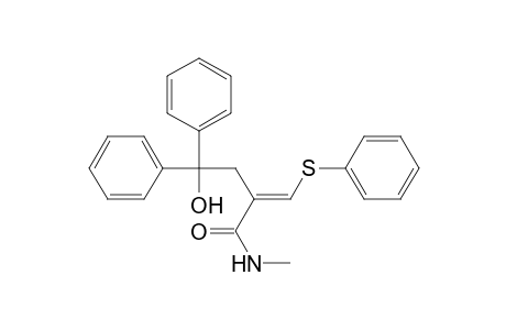 Benzenebutanamide, .gamma.-hydroxy-N-methyl-.gamma.-phenyl-.alpha.-[(phenylthio)methylene]-, (E)-