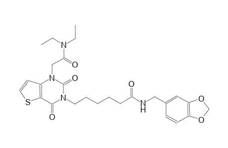 N-(1,3-benzodioxol-5-ylmethyl)-6-(1-[2-(diethylamino)-2-oxoethyl]-2,4-dioxo-1,4-dihydrothieno[3,2-d]pyrimidin-3(2H)-yl)hexanamide