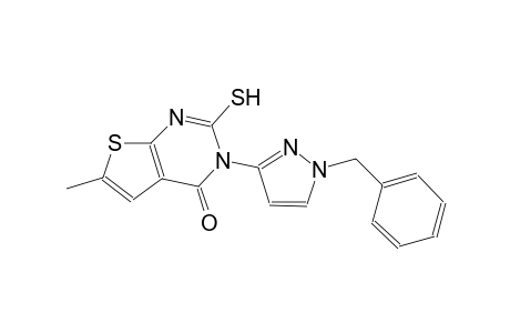 3-(1-benzyl-1H-pyrazol-3-yl)-6-methyl-2-sulfanylthieno[2,3-d]pyrimidin-4(3H)-one