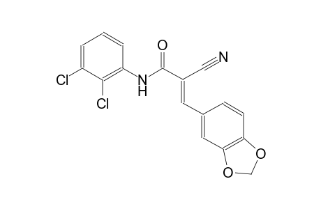 (2E)-3-(1,3-benzodioxol-5-yl)-2-cyano-N-(2,3-dichlorophenyl)-2-propenamide