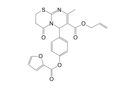 allyl 6-[4-(2-furoyloxy)phenyl]-8-methyl-4-oxo-3,4-dihydro-2H,6H-pyrimido[2,1-b][1,3]thiazine-7-carboxylate