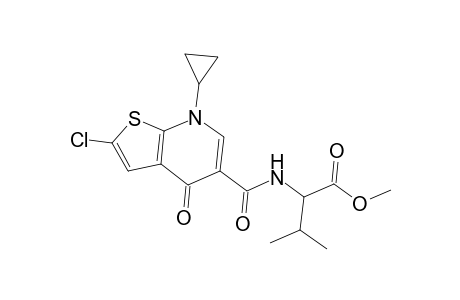 Methyl 2-{[(2-chloro-7-cyclopropyl-4-oxo-4,7-dihydrothieno[2,3-b]pyridin-5-yl)carbonyl]amino}-3-methylbutanoate