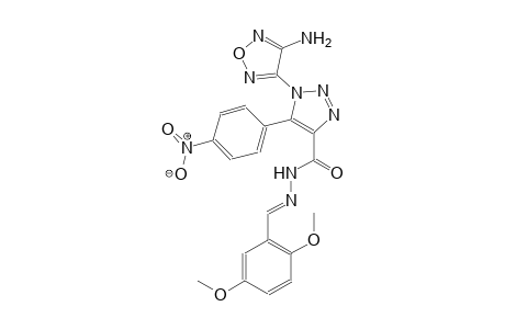 1-(4-amino-1,2,5-oxadiazol-3-yl)-N'-[(E)-(2,5-dimethoxyphenyl)methylidene]-5-(4-nitrophenyl)-1H-1,2,3-triazole-4-carbohydrazide
