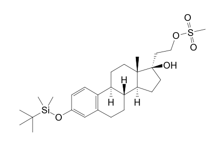 2-[(8R,9S,13S,14S,17R)-3-[tert-butyl(dimethyl)silyl]oxy-13-methyl-17-oxidanyl-7,8,9,11,12,14,15,16-octahydro-6H-cyclopenta[a]phenanthren-17-yl]ethyl methanesulfonate