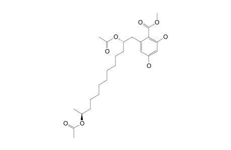METHYL-(2'R,12'S)-6-(2,12-DIACETOXYTRIDECYL)-2,4-DIHYDROXYBENZOATE