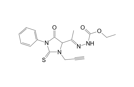 Ethyl 2-{1-[5-oxo-1-phenyl-3-(2-propynyl)-2-thioxo-4-imidazolidinyl]ethylidene}-1-hydrazinecarboxylate