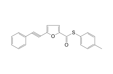 Furane-2-thiocarboxylic acid, 5-(2-phenylethynyl)-, S-(4-methylphenyl) ester