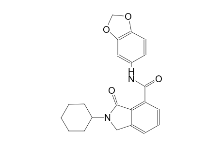 N-(1,3-benzodioxol-5-yl)-2-cyclohexyl-3-oxo-4-isoindolinecarboxamide