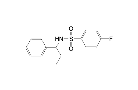 4-fluoro-N-(1-phenylpropyl)benzenesulfonamide