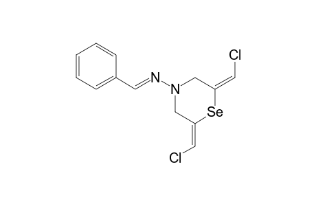 (2E,6E)-Bis(chloromethylidene)-N-[(E)-phenylmethylidene]selenomorpholin-4-amine