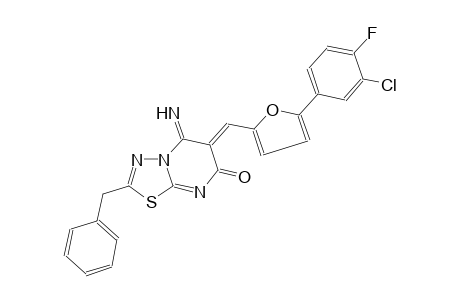 (6Z)-2-benzyl-6-{[5-(3-chloro-4-fluorophenyl)-2-furyl]methylene}-5-imino-5,6-dihydro-7H-[1,3,4]thiadiazolo[3,2-a]pyrimidin-7-one