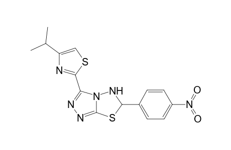 3-(4-Isopropylthiazol-2-yl)-6-(4-nitrophenyl)-5,6-dihydro-[1,2,4]triazolo[3,4-b][1,3,4]thiadiazoles