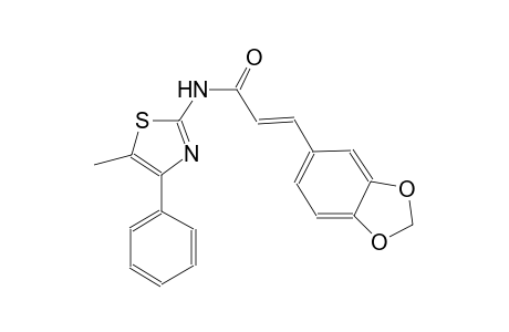 (2E)-3-(1,3-benzodioxol-5-yl)-N-(5-methyl-4-phenyl-1,3-thiazol-2-yl)-2-propenamide