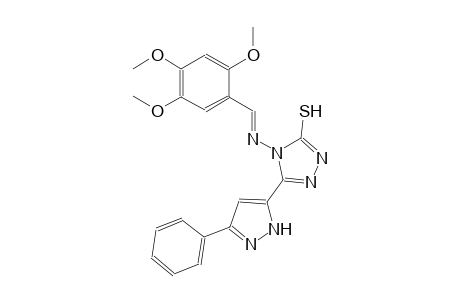 5-(3-phenyl-1H-pyrazol-5-yl)-4-{[(E)-(2,4,5-trimethoxyphenyl)methylidene]amino}-4H-1,2,4-triazole-3-thiol