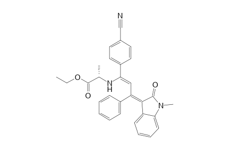 (S)-Ethyl-2-{[1-(4-cyanophenyl)-3-(1-methyl-2-oxoindolin-3-ylidene)-3-phenylprop-1-en-1-yl]amino}-propanoate
