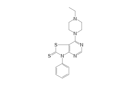 3H-Thiazolo[4,5-d]pyrimidine-2-thione, 7-(4-ethylpiperazin-1-yl)-3-phenyl-