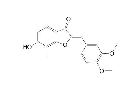 3(2H)-benzofuranone, 2-[(3,4-dimethoxyphenyl)methylene]-6-hydroxy-7-methyl-, (2Z)-
