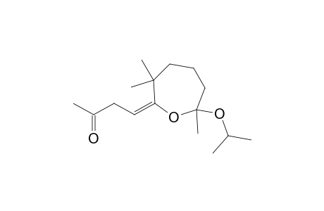 2-Butanone, 4-[3,3,7-trimethyl-7-(1-methylethoxy)-2-oxepanylidene]-