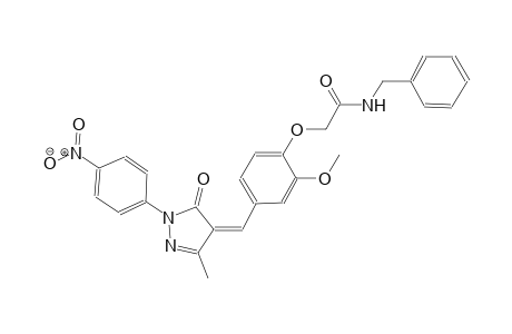 N-benzyl-2-(2-methoxy-4-{(Z)-[3-methyl-1-(4-nitrophenyl)-5-oxo-1,5-dihydro-4H-pyrazol-4-ylidene]methyl}phenoxy)acetamide