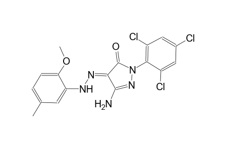 (4E)-3-amino-1-(2,4,6-trichlorophenyl)-1H-pyrazole-4,5-dione 4-[(2-methoxy-5-methylphenyl)hydrazone]