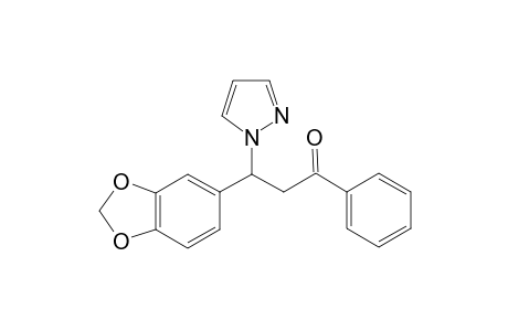 3-(benzo[d][1,3]dioxol-5-yl)-1-phenyl-3-(1H-pyrazolyl-1-yl)propan-1-one