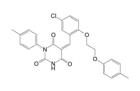 (5Z)-5-[5-chloro-2-[2-(4-methylphenoxy)ethoxy]benzylidene]-1-(p-tolyl)barbituric acid
