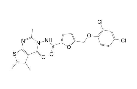 5-[(2,4-dichlorophenoxy)methyl]-N-(2,5,6-trimethyl-4-oxothieno[2,3-d]pyrimidin-3(4H)-yl)-2-furamide