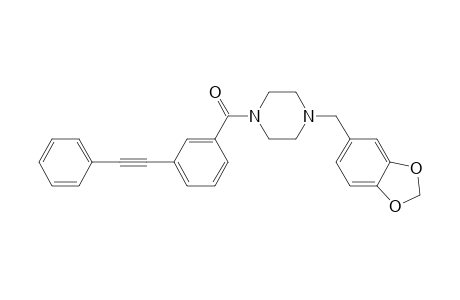 [3-(2-phenylethynyl)phenyl]-(4-piperonylpiperazino)methanone