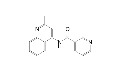 3-pyridinecarboxamide, N-(2,6-dimethyl-4-quinolinyl)-