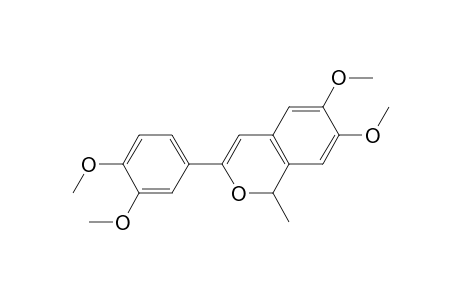 1H-2-Benzopyran, 3-(3,4-dimethoxyphenyl)-6,7-dimethoxy-1-methyl-