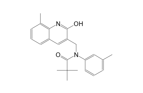 N-[(2-hydroxy-8-methyl-3-quinolinyl)methyl]-2,2-dimethyl-N-(3-methylphenyl)propanamide