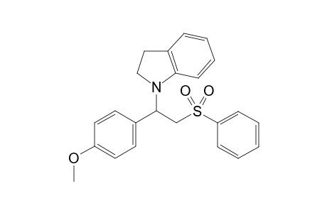 1-(1-(4-Methoxyphenyl)-2-(phenylsulfonyl)ethyl)indoline