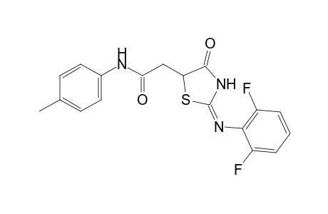 2-[(2,6-difluorophenyl)imino]-4-oxo-5-thiazolidineaceto-p-toluidide