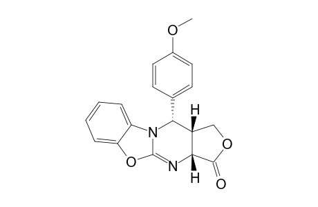 (3aR*,11S*,11aS*)-11-(4-Methoxyphenyl)-3,3a,11,11a-tetrahydro-1H-furo[3',4':4,5]pyrimido[2,1-b][1,3]benzpxazole-3-one
