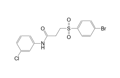 propanamide, 3-[(4-bromophenyl)sulfonyl]-N-(3-chlorophenyl)-