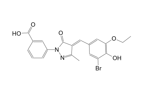 3-[(4E)-4-(3-bromo-5-ethoxy-4-hydroxybenzylidene)-3-methyl-5-oxo-4,5-dihydro-1H-pyrazol-1-yl]benzoic acid