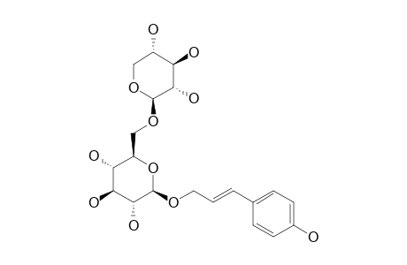 ROSSICASIN-A;TRANS-PARA-COUMARYL-(6'-O-BETA-D-XYLOPYRANOSYL)-O-BETA-D-GLUCOPYRANOSIDE