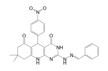 2-[N'-(Phenylmethylen)-hydrazone]-8,8-dimethyl-5-(4-nitrophenyl)-5,8,9,10-tetra-hydropyrimido[4,5-b]quinoline-4,6-dione