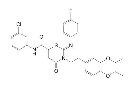2H-1,3-thiazine-6-carboxamide, N-(3-chlorophenyl)-3-[2-(3,4-diethoxyphenyl)ethyl]-2-[(4-fluorophenyl)imino]tetrahydro-4-oxo-, (2Z)-