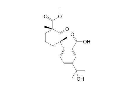 Methyl 3 - (4'-(hydroxyisopropyl)-2'-carboxy-phenyl)- 1.beta.,3.beta. - dimethyl - 2 - oxo - cyclohexane - caboxylate (in lactol form)